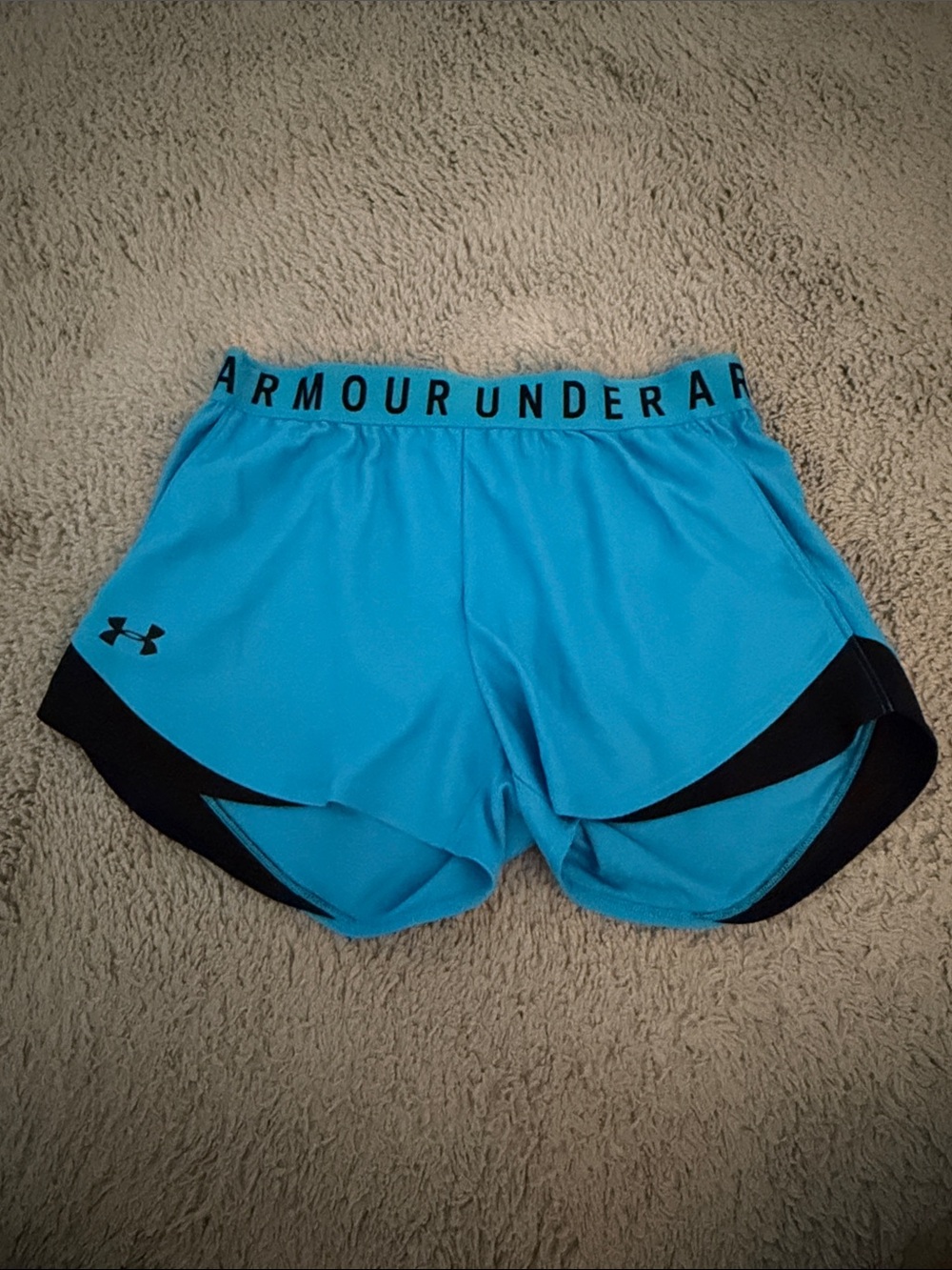 Under Armour Aqua and Black Women's Athletic Shorts
